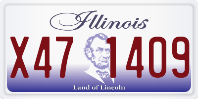 IL license plate X471409