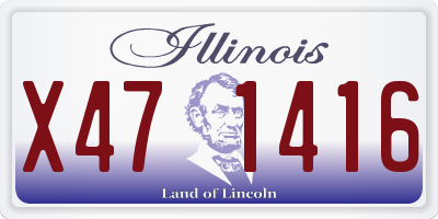 IL license plate X471416
