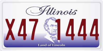 IL license plate X471444