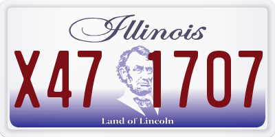 IL license plate X471707