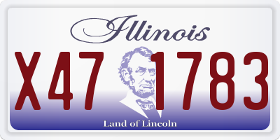 IL license plate X471783