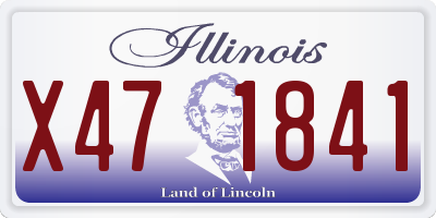 IL license plate X471841