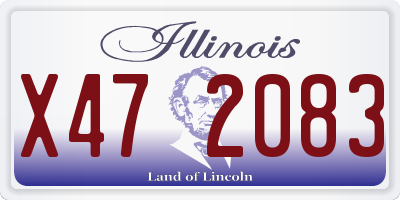 IL license plate X472083
