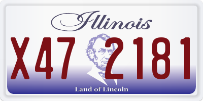 IL license plate X472181