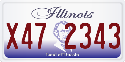IL license plate X472343