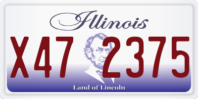 IL license plate X472375