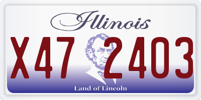 IL license plate X472403