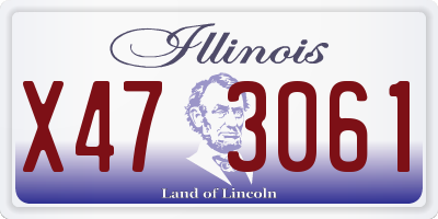IL license plate X473061