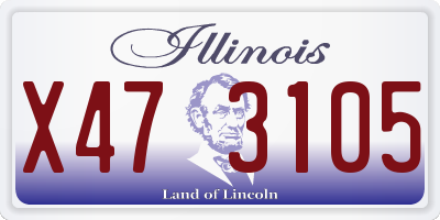 IL license plate X473105
