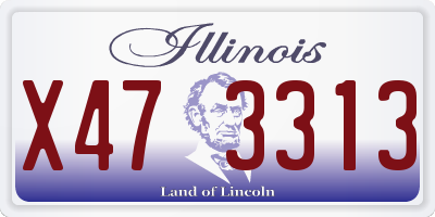 IL license plate X473313