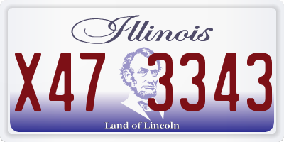 IL license plate X473343