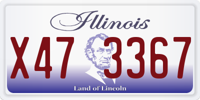 IL license plate X473367