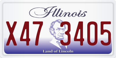 IL license plate X473405