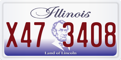 IL license plate X473408