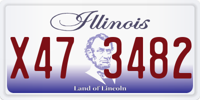 IL license plate X473482