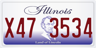 IL license plate X473534