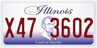 IL license plate X473602