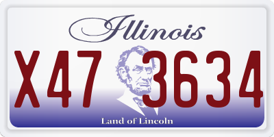 IL license plate X473634