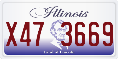 IL license plate X473669