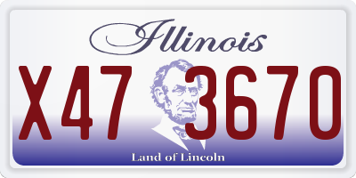 IL license plate X473670