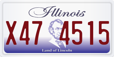 IL license plate X474515