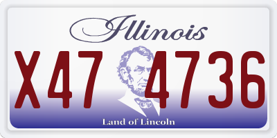 IL license plate X474736