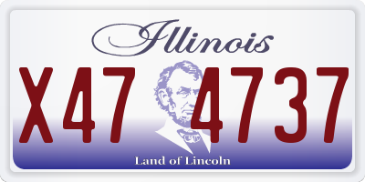 IL license plate X474737
