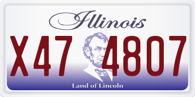 IL license plate X474807