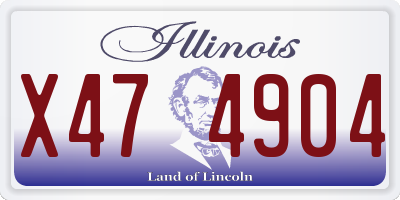 IL license plate X474904