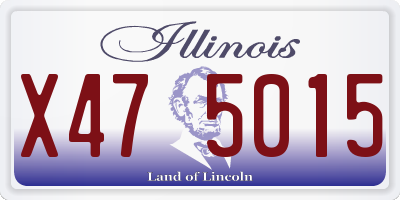 IL license plate X475015