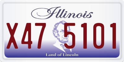 IL license plate X475101