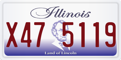 IL license plate X475119