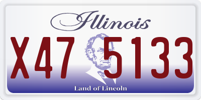 IL license plate X475133