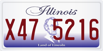 IL license plate X475216