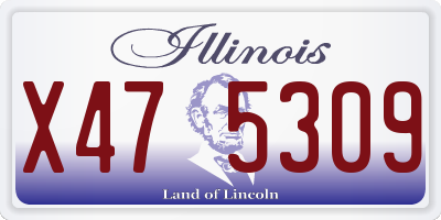 IL license plate X475309