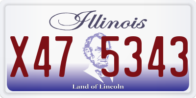 IL license plate X475343