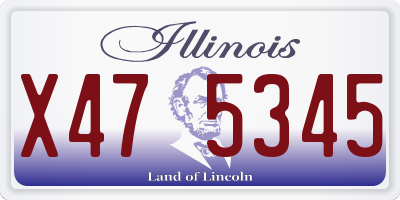 IL license plate X475345