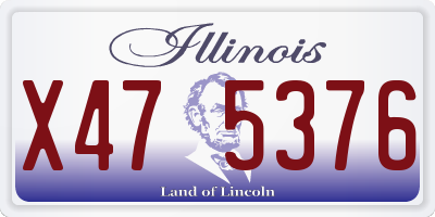 IL license plate X475376