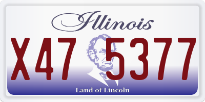 IL license plate X475377