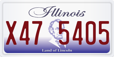 IL license plate X475405