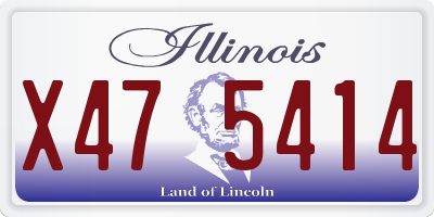 IL license plate X475414