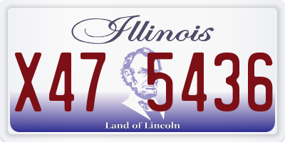 IL license plate X475436