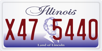 IL license plate X475440