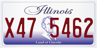 IL license plate X475462