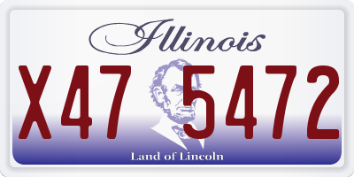 IL license plate X475472