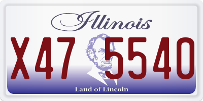 IL license plate X475540