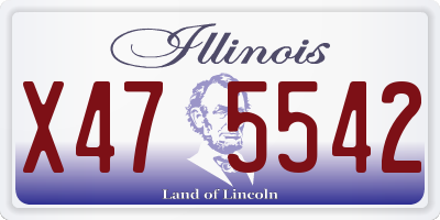 IL license plate X475542