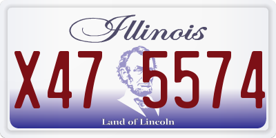 IL license plate X475574