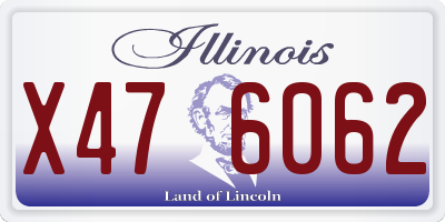 IL license plate X476062