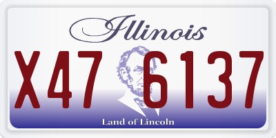 IL license plate X476137